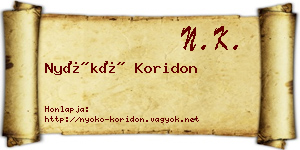 Nyókó Koridon névjegykártya